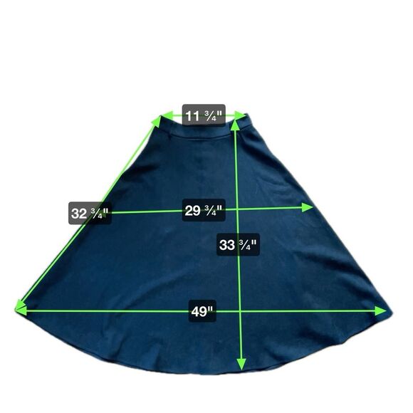 SHEIN Women Black Corduroy Flannel Midi A Line Skirt Women’s Size S - Picture 5 of 5